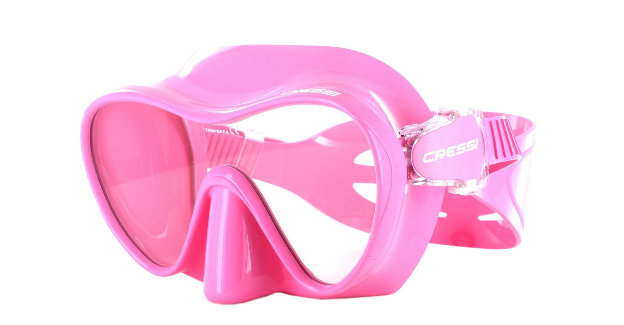 Cressi F1 Small Pink Silicon - Pink Schräge Ansicht