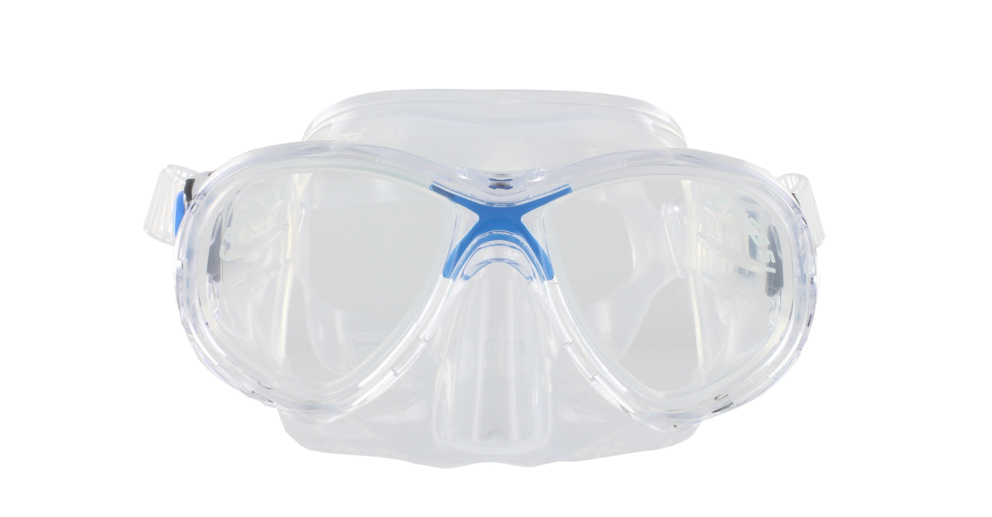 Cressi Marea Jr. Clear Silicon - Blue Front Ansicht