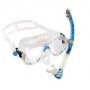 Cressi Schnorchelset Marea + Alpha Ultra Dry crystal/blue
